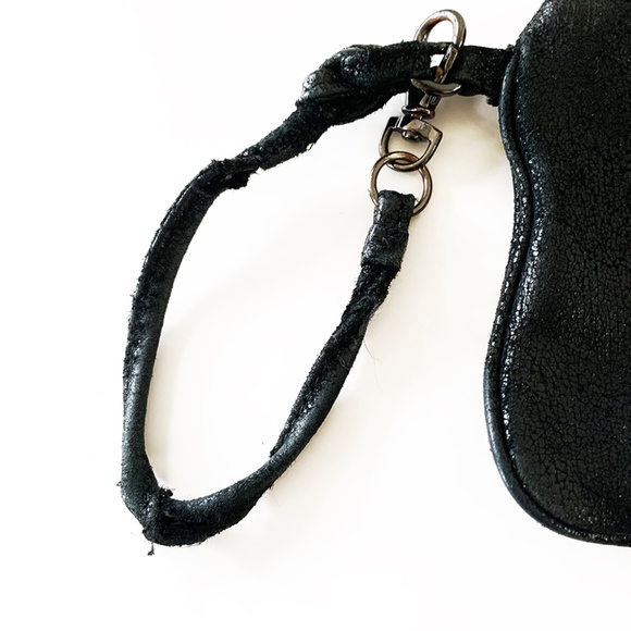 Tory Burch Leather Wristlet Wallet - Black/Silver - Picture 5 of 5